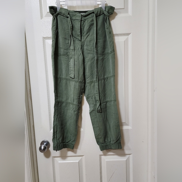 Olive Green Women's Casual Pants - Picture 2 of 3